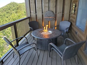 Enjoy The Gas Fire Pit On The Deck - Marshmallow Skewers Included!