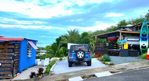 Little Blue Shack has its own parking space, next to our other unit Amor Playero