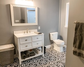 Newly renovated Full Bath & Walk in Shower