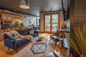 Luxurious open concept living area.