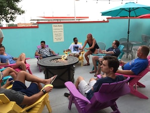 Have your class reunions on our back patio.