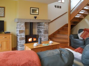 Cosy living room with wood burner | Orchard Cottage - Orchard Farm, Bideford