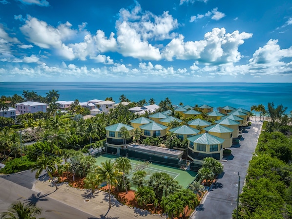 Entrance to Cocoplum with many varieties of Palm Trees & tropical landscaping