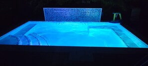 Pool at night.