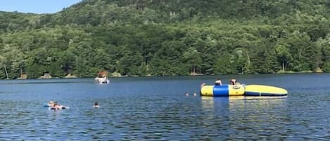 Lake with trampoline!!