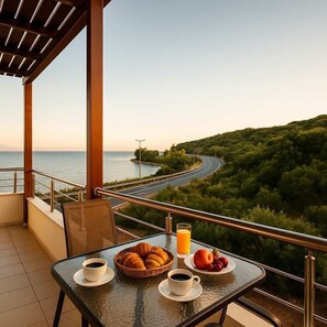 Beach view from the veranda of the property 
