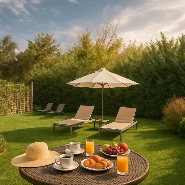 Serene escape within the confines of a private garden oasis