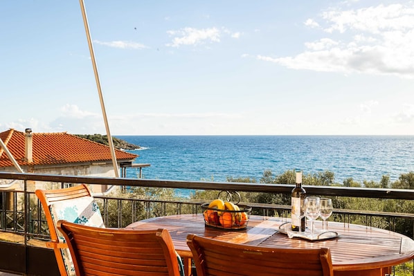 seaview from the balcony of the property