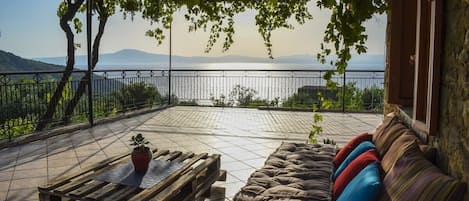 Relax in the spacious balcony of the house