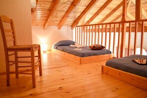 Attic with 2 single beds