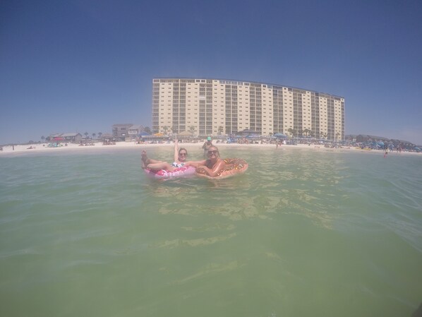 Floating in front of Resort
