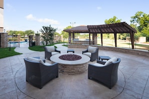 Enjoy the outdoor fire pit.