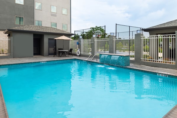 Go for a swim in the outdoor pool.