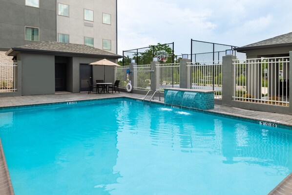Go for a swim in the outdoor pool.