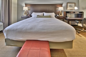 Drift to sleep in a comfortable bed after a wonderful day outside.