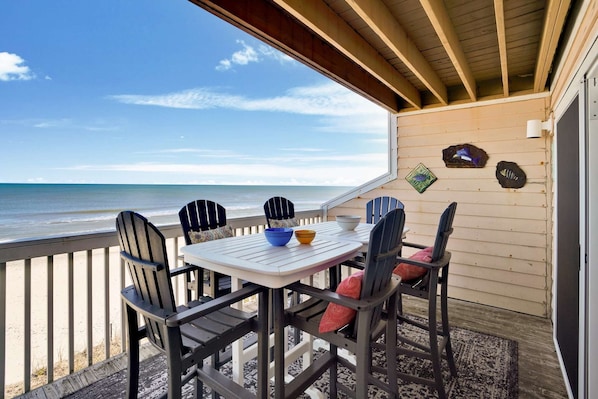 Three Little Birds is a newly renovated beachfront condo with new floors, appliances, furniture, counters and more!