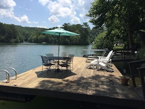 Large Dock with Beautiful Mountain Views