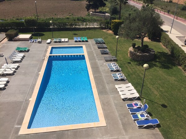 Overlooking the main & children's pools