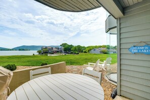 Private Patio | Outdoor Dining | Mountain & Lake Views