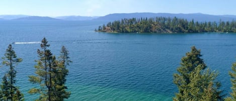 View of Flathead Lake and dock from above :)