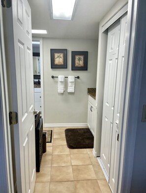 Hall way/Vanity area located outside of bathroom