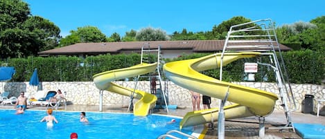 Water, Sky, Swimming Pool, Outdoor Recreation, Leisure, Chute, Aqua, Tree, Fun, Resort Town