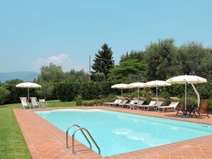 Water, Sky, Plant, Swimming Pool, Cloud, Umbrella, Chair, Tree, Outdoor Furniture, Shade