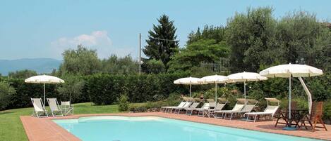 Water, Sky, Plant, Swimming Pool, Cloud, Umbrella, Chair, Tree, Outdoor Furniture, Shade