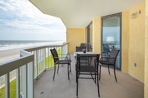 Private balcony with ocean views