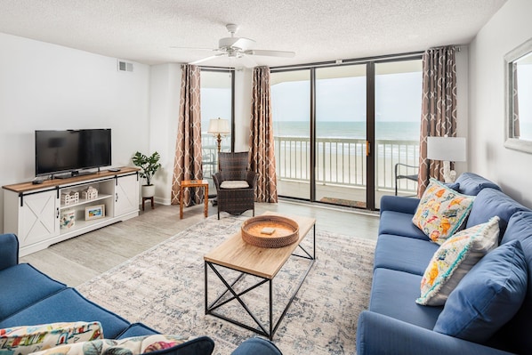 Living room with ocean view