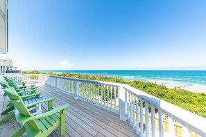 sun deck with ocean views
