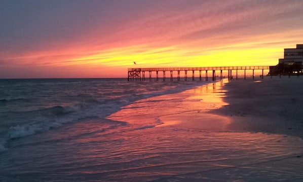 Amazing sunsets on the beach