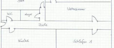 Ferienwohnung mit großzügiger Ausstattung (Kickerkasten & Crosstrainer)-Lageplan FeWo