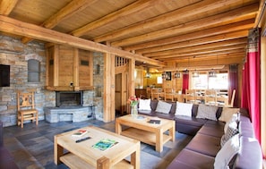 Sit back and relax in front of the fireplace after a great day.