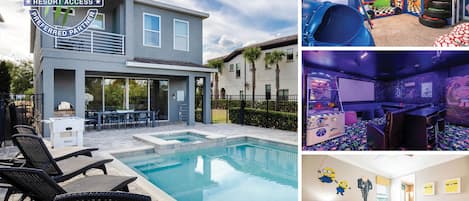 Welcome to Charming Abode, a 5 bedroom villa with a theater room, themed kids' bedrooms, and a private pool. | PHOTOS UPDATED: June 2022 |
