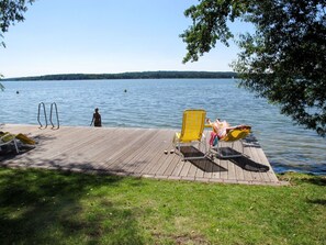 Water, Yellow, Grass, Lake, Shore, Summer, Tree, Vacation, Leisure, Bank
