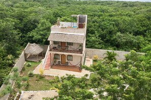 Drone view of the Villa 
