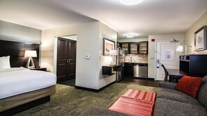 Drift to sleep in this plush bed.