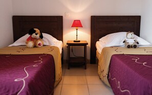 Drift to sleep in this plush bed.