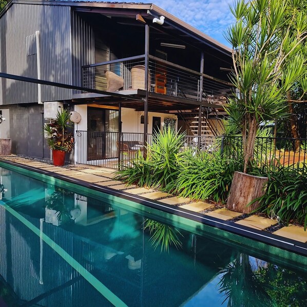 Lap pool and back verandah