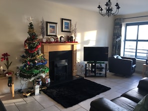 Living room at Christmas