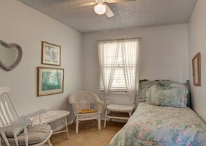 Small bed but has pull out couch too