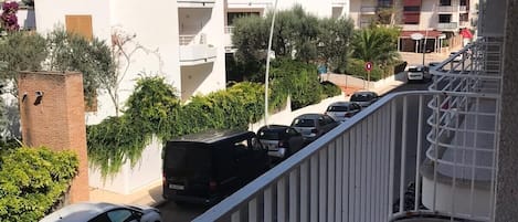 View from balcony  towards seafront.