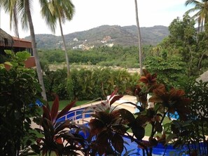 View of Mountains and Pool from Large Deck