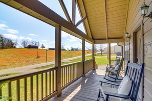 Covered Front Porch w/ Rocking Chairs