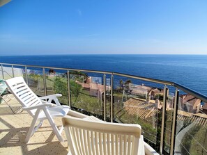 Vue mer panoramique sur la terrasse