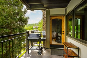 You will appreciate the convenience of having a gas grill on your private balcony.