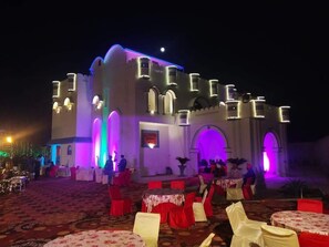 Outdoor banquet area