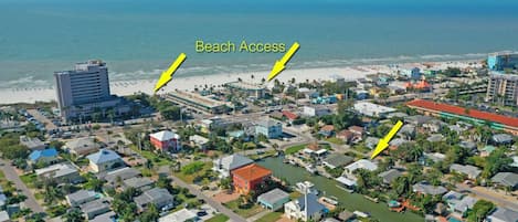 This enviable location is just a short walk to one of the liveliest stretches of Fort Myers Beach, with multiple beach access points to choose from.