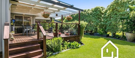 Stunning alfresco and fully fenced private backyard where you can relax